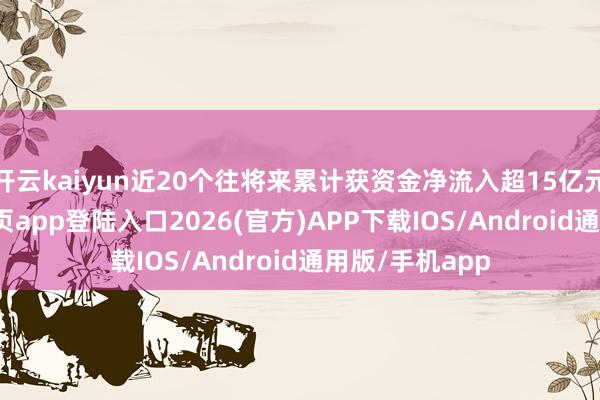 开云kaiyun近20个往将来累计获资金净流入超15亿元-kai云体育网页app登陆入口2026(官方)APP下载IOS/Android通用版/手机app
