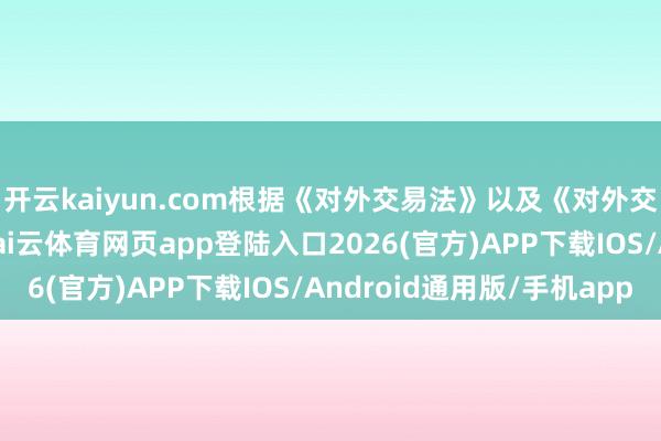 开云kaiyun.com根据《对外交易法》以及《对外交易壁垒造访规则》-kai云体育网页app登陆入口2026(官方)APP下载IOS/Android通用版/手机app