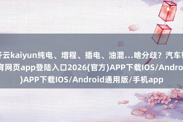 开云kaiyun纯电、增程、插电、油混…啥分歧？汽车销售府上！-kai云体育网页app登陆入口2026(官方)APP下载IOS/Android通用版/手机app